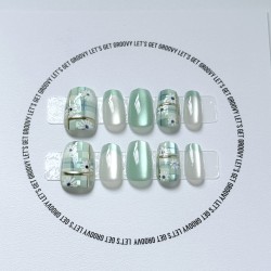 Slay 粉綠格仔花貓眼